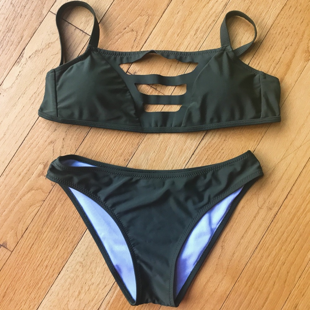 Zaful Green Bikini